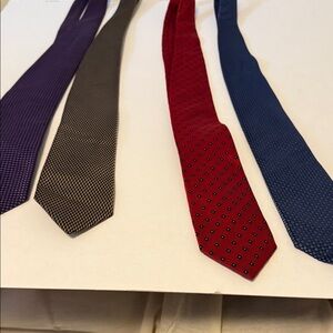 Elegant Men's Tie Set - Purple, Black, Red, and Blue Patrick James